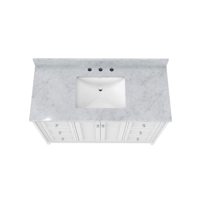 DreamLine VFFS482234SWMWH Formosa 48" Modern Console Vanity with Rectangular Undermount Sink - White