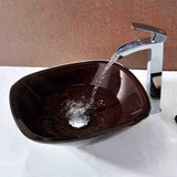 ANZZI LS-AZ066 Cansa Series Deco-Glass Vessel Sink in Rich Timber