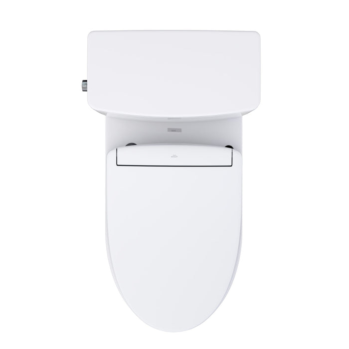 TOTO MW4723446CUFG#01 Glaston WASHLET+ S5 Two-Piece Elongated 1.0 GPF Universal Height Toilet in Cotton White