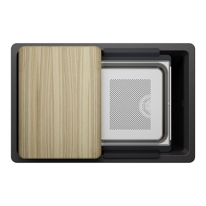 Blanco 443304 Inteos SILGRANIT 30" Single Bowl Undermount Workstation Kitchen Sink - Anthracite