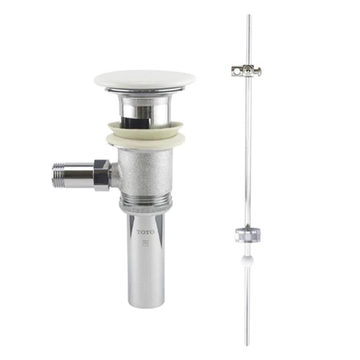 TOTO Lever Faucet Drain Fitting Assembly with Ceramic Drain Cover, Matte White - THP737#MW