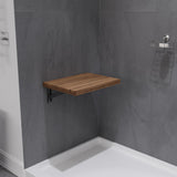 ANZZI AC-AZ8209 Shoren 16.93" Teak Wall Mounted Folding Shower Seat