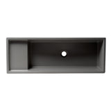 ALFI Brand AB39TRGM 39" Grey Matte Above Mount Fireclay Bathroom Trough Sink