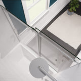 ANZZI SD-AZ8080-01CH Raymore Series 60" x 62" Frameless Sliding Tub Door in Polished Chrome