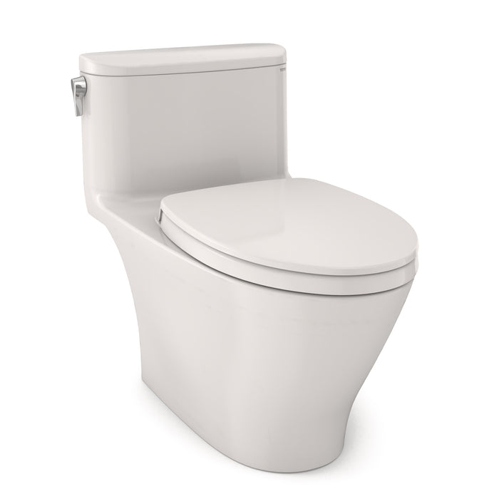 TOTO MS642124CEFG#11 Nexus One-Piece Elongated Universal Height Toilet with SoftClose Seat, Colonial White