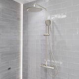 ANZZI SH-AZ101BN Heavy Rainfall Stainless Steel Shower Bar with Hand Sprayer in Brushed Nickel