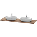 Duravit LU9462B7777 Luv Console with Two Sink Cut-Outs American Walnut