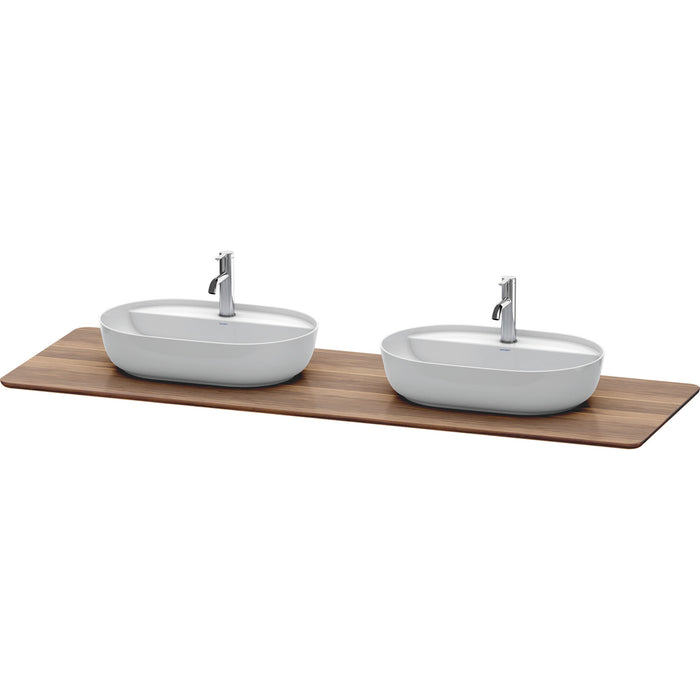 Duravit LU9462B7777 Luv Console with Two Sink Cut-Outs American Walnut