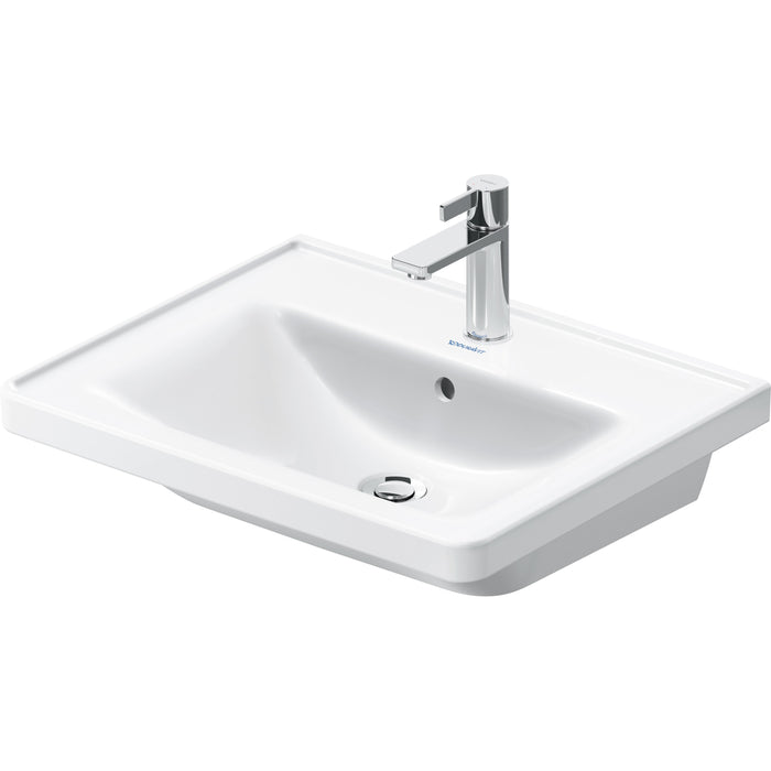 Duravit 23676000001 D-Neo Bathroom Sink White with WonderGliss