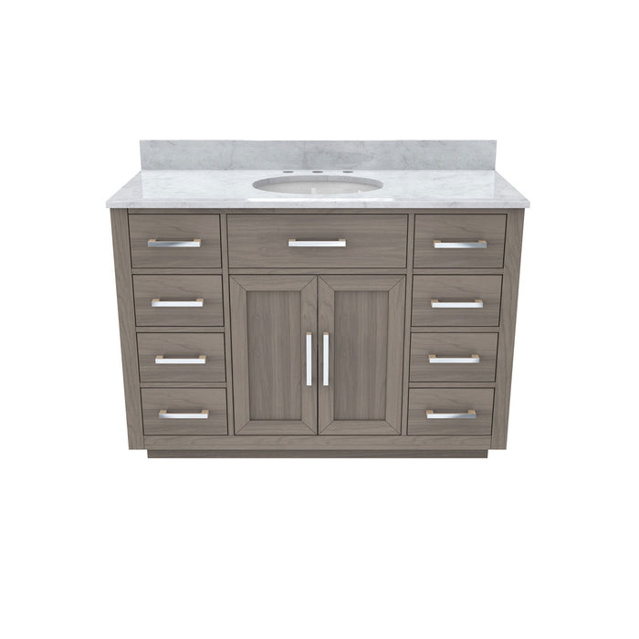 DreamLine VFDX482234RWMGK Dexterity 48" Oak Vanity with Oval Undermount Sink - Gray Oak