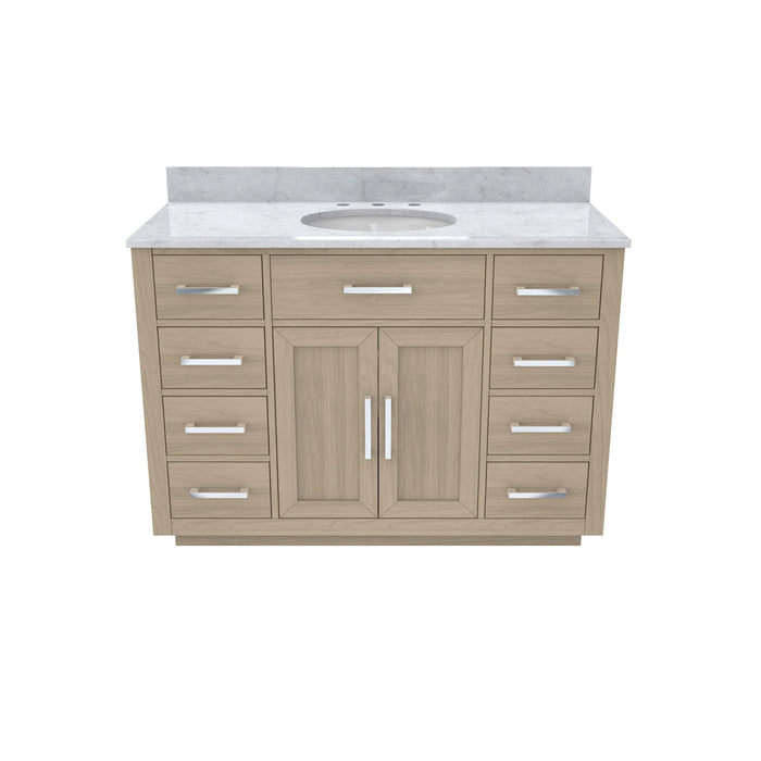 DreamLine VFDX482234RWMLK Dexterity 48" Oak Vanity with Oval Undermount Sink - Light Oak