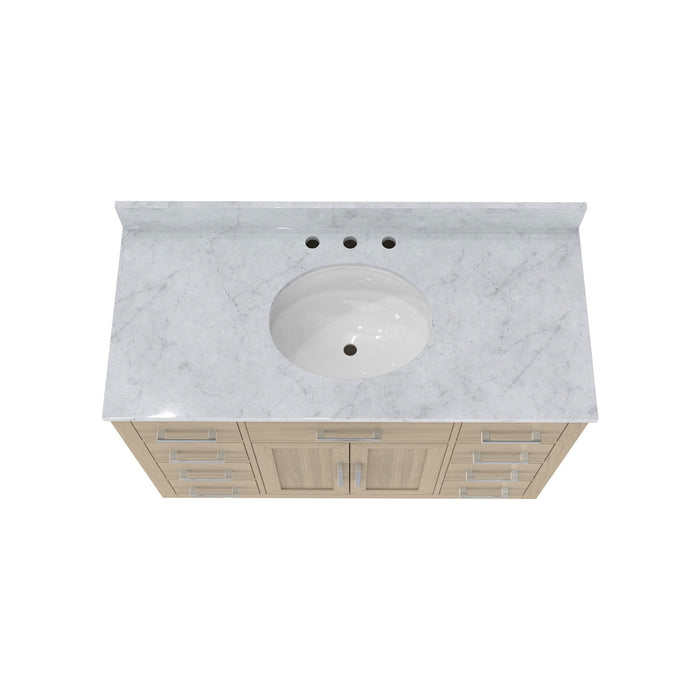 DreamLine VFDX482234RWMLK Dexterity 48" Oak Vanity with Oval Undermount Sink - Light Oak