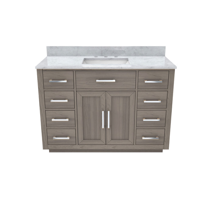 DreamLine VFDX482234SWMGK Dexterity 48" Oak Vanity with Rectangular Undermount Sink - Gray Oak