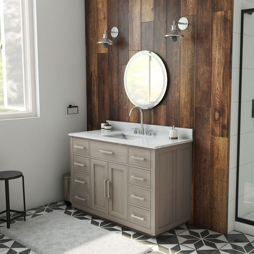 DreamLine VFDX482234SWMGK Dexterity 48" Oak Vanity with Rectangular Undermount Sink - Gray Oak