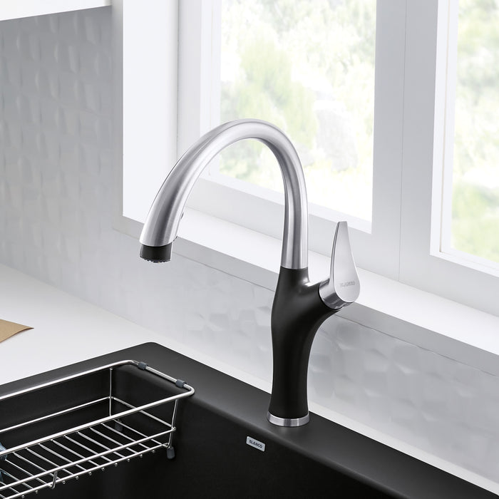 Blanco 442031 Artona Pull-Down Dual-Spray Kitchen Faucet - PVD Steel/Anthracite