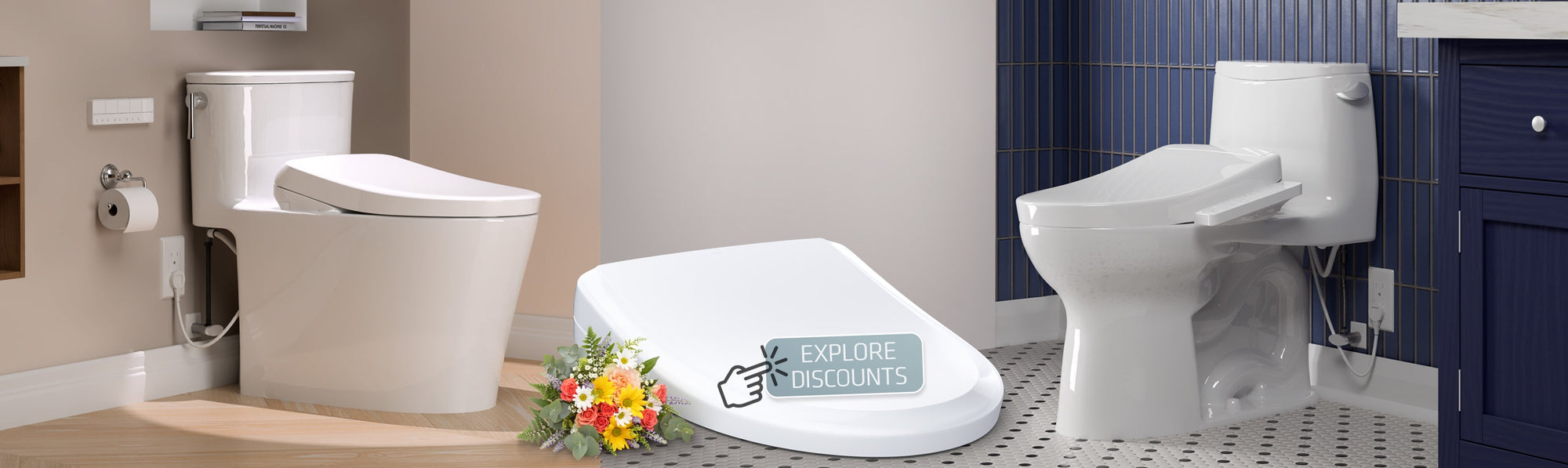 Deals and discount coupon codes for Toto toilets and washlets, blanco sinks, and Amba towel warmers at bath4all with free shipping.