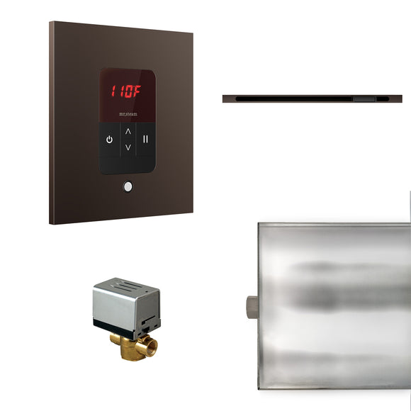 Basic Butler Linear Steam Shower Control Package with iTempo Control and Linear SteamHead in Square Oil Rubbed Bronze