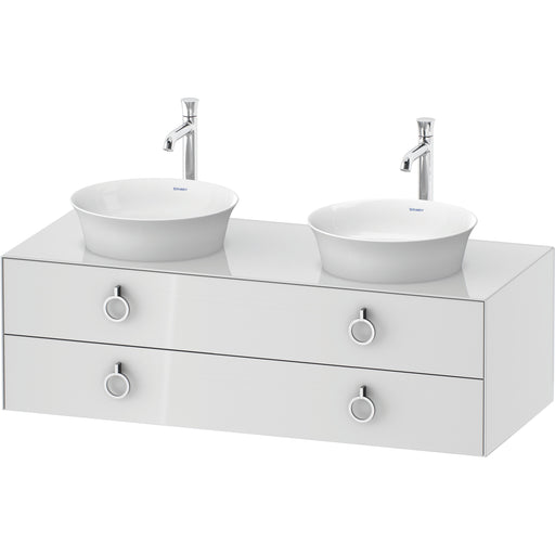 Duravit WT4993B8585 White Tulip Wall Mount Double Vanity Cabinet