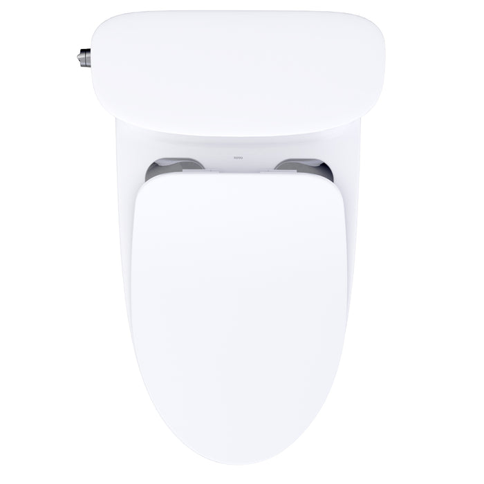 TOTO MS686234CUFG#01 Aurora 1G One-Piece Elongated 1.0 GPF Universal Height Toilet with Slim Seat, Cotton White
