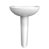 TOTO LPT241.8G#01 Supreme Oval Pedestal Bathroom Sink with CEFIONTECT for 8" Center Faucets, Cotton White