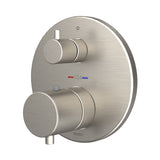 TOTO TBV01408U#BN Round Thermostatic Mixing Valve with Two-Way Diverter Shower Trim, Brushed Nickel