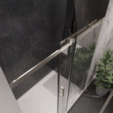 ANZZI SD-FRLS05701BN Rhodes Series 48" x 76" Frameless Sliding Shower Door with Handle in Brushed Nickel