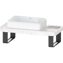 Duravit D4800400 Qatego Console Bathroom Sink and Carrara Marble