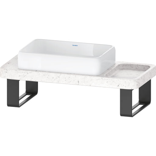 Duravit D4800400 Qatego Console Bathroom Sink and Carrara Marble