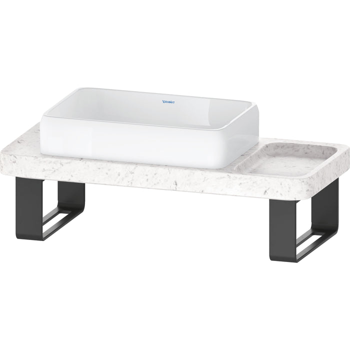 Duravit D4800400 Qatego Console Bathroom Sink and Carrara Marble
