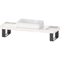 Duravit D4800700 Qatego 5 Console Bathroom Sink and Carrara Marble