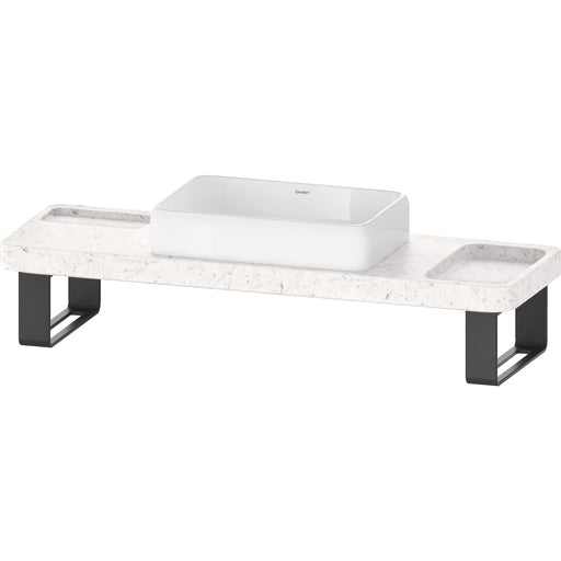 Duravit D4800700 Qatego 5 Console Bathroom Sink and Carrara Marble