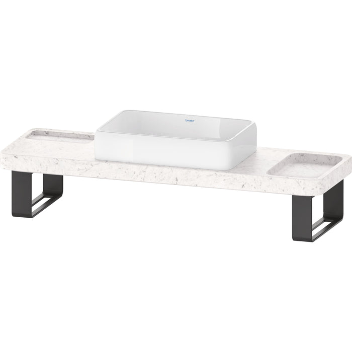 Duravit D4800700 Qatego 5 Console Bathroom Sink and Carrara Marble