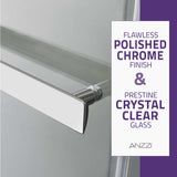 ANZZI SD-FRLS05802CH Kahn Series 60" x 76" Frameless Sliding Shower Door with Horizontal Handle in Chrome