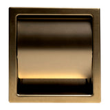 ALFI Brand ABTPP77-BG PVD Brushed Gold Stainless Steel Recessed Toilet Paper Holder with Cover