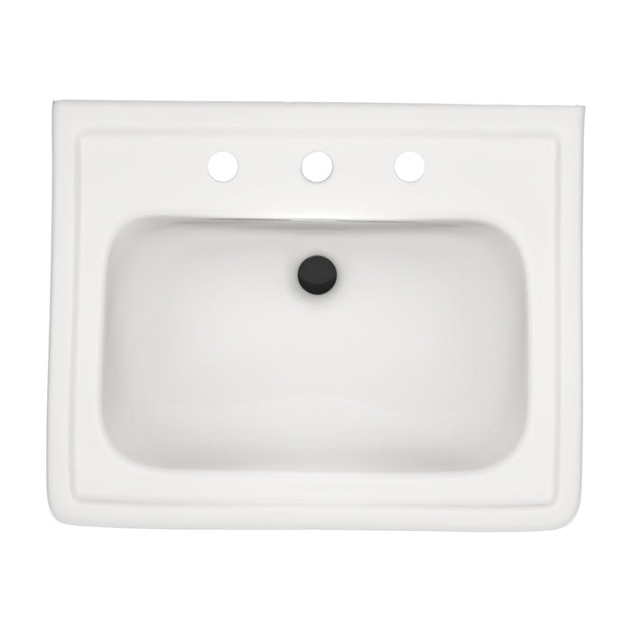 TOTO LPT532.8N#11 Promenade 24" x 19-1/4" Rectangular Pedestal Bathroom Sink, Colonial White