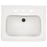 TOTO LPT532.8N#11 Promenade 24" x 19-1/4" Rectangular Pedestal Bathroom Sink for 8" Center Faucets, Colonial White