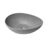 ALFI Brand ABCO21O 21" Solid Concrete Tear Drop Above Mount Vessel Sink