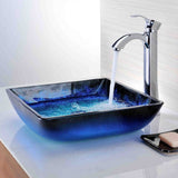 ANZZI LS-AZ056 Viace Series Deco-Glass Vessel Sink in Blazing Blue