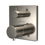 TOTO TBV02404U#PN Square Thermostatic Mixing Valve with Two-Way Diverter Shower Trim, Polished Nickel