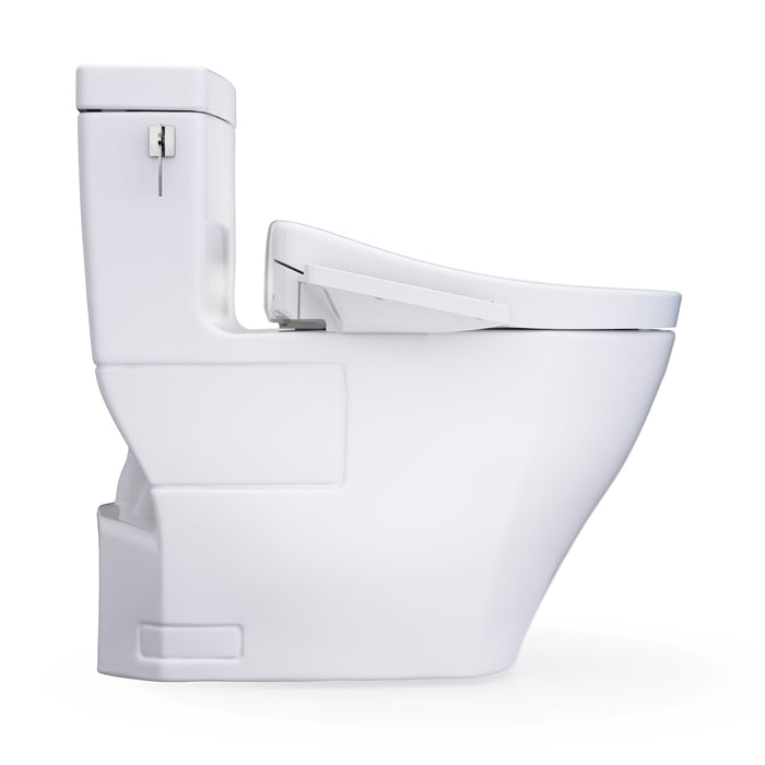 TOTO MW6263346CEFG#01 Aimes One-Piece Elongated Universal Height Toilet with Washlet S2 Bidet Seat
