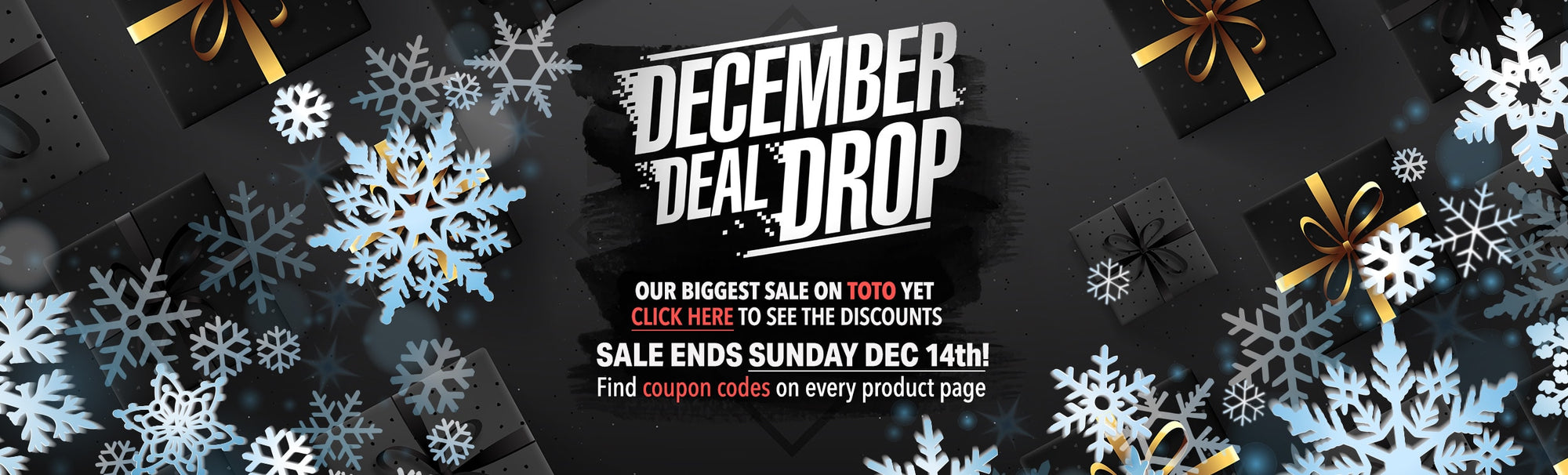 Cyber week sale on bath4all.com - everything is on sale, every product has a coupon code.