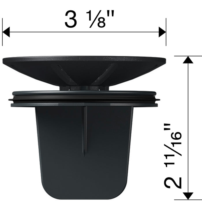 Blanco 222593 Essential Silgranit Disposal Flange Insert with Waste Scraper - Anthracite