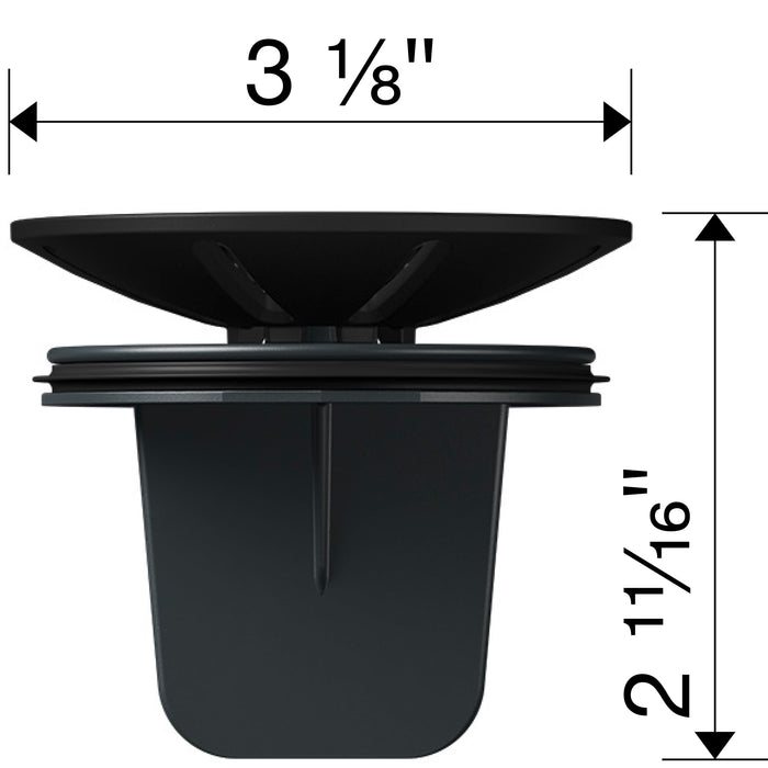Blanco 222618 Essential Silgranit Disposal Flange Insert with Waste Scraper - Coal Black