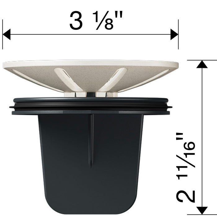 Blanco 222911 Essential Silgranit Disposal Flange Insert with Waste Scraper - Soft White