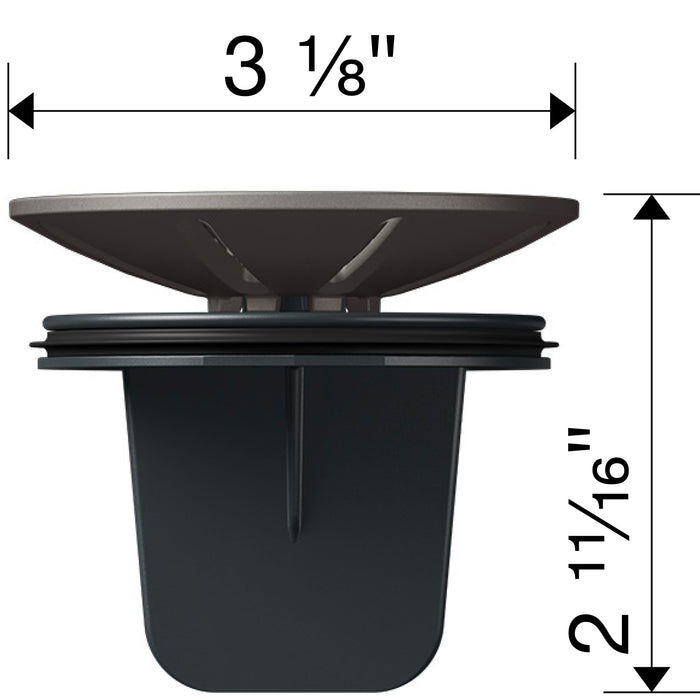 Blanco 222952 Essential Silgranit Disposal Flange Insert with Waste Scraper - Volcano Gray