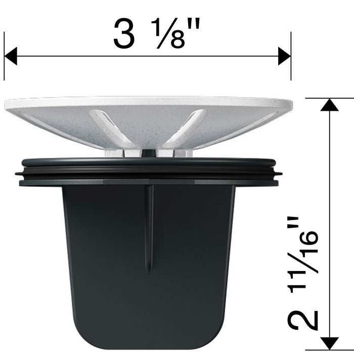 Blanco 222998 Essential Silgranit Disposal Flange Insert with Waste Scraper - White