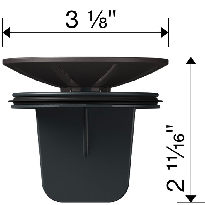 Blanco 223012 Essential Silgranit Disposal Flange Insert with Waste Scraper - Cinder