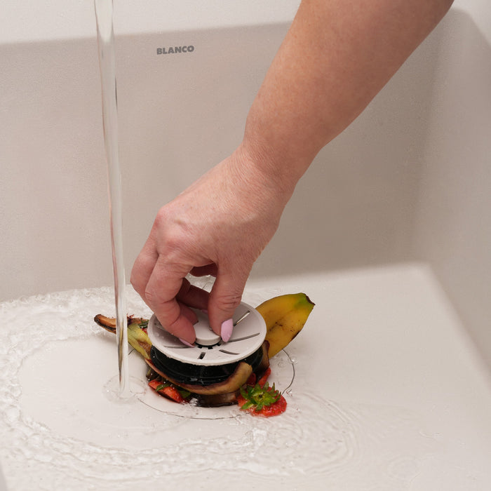 Blanco 222911 Essential Silgranit Disposal Flange Insert with Waste Scraper - Soft White