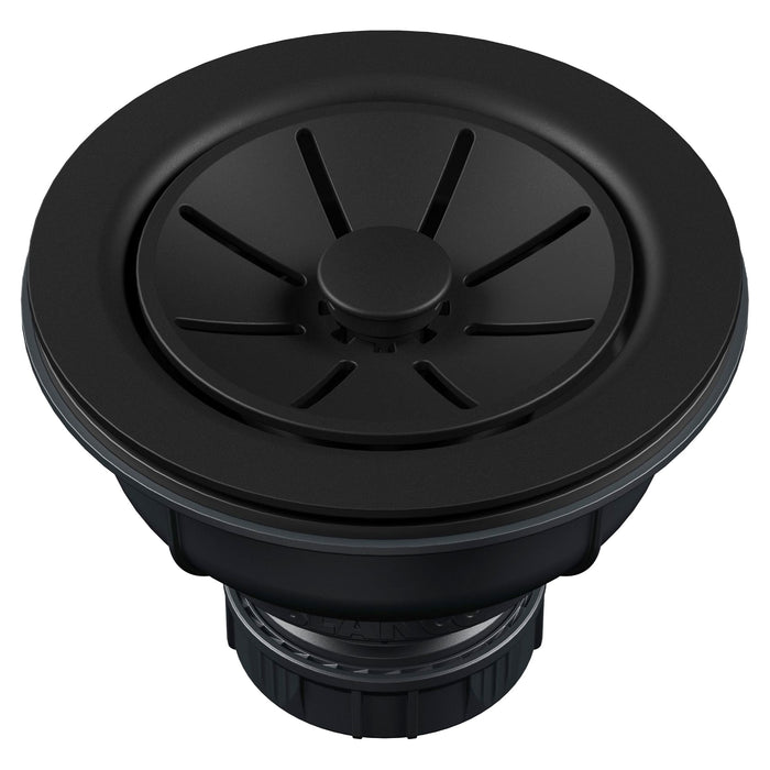 Blanco 222473 Essential Silgranit 3.5" Basket Strainer with Turn-to-Close - Coal Black