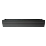 ALFI Brand AB48TRBM 48" Black Matte Above Mount Fireclay Bathroom Trough Sink